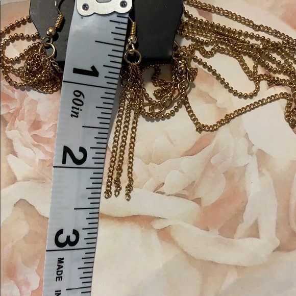 Goldtone multi strand necklace and earring set - Picture 3 of 3